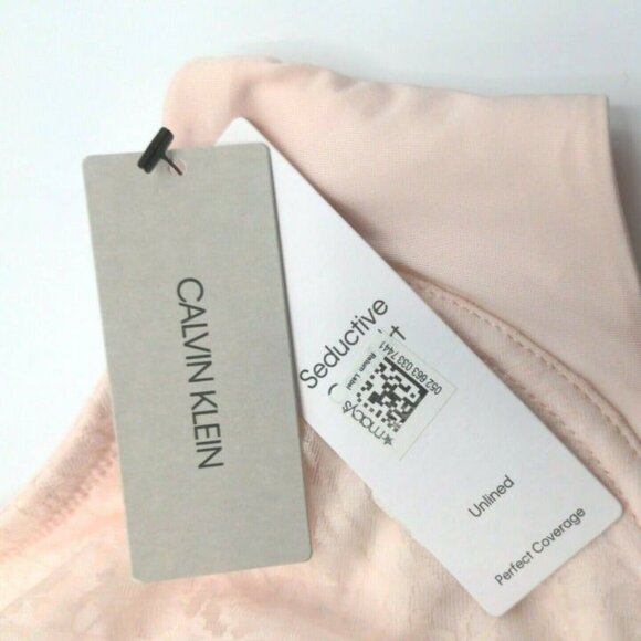 Calvin Klein Women Seductive Comfort Soft Cup Bra Pink Mesh Animal Print 42C NEW - Picture 10 of 10